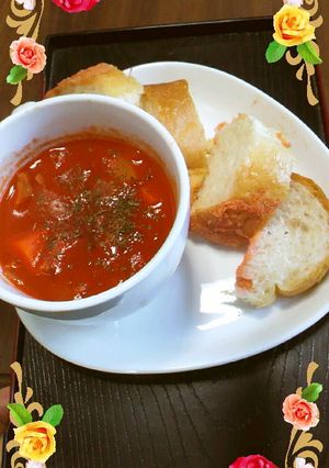 1日分の野菜ジュースでミネストローネ-レシピのメイン写真