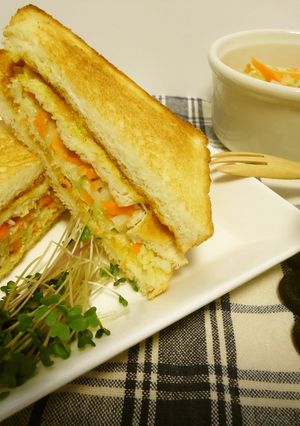 ☆ささみシート☆活用編♪ホットサンド♡-レシピのメイン写真