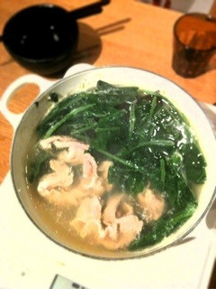 早くて旨い!ほうれん草&豚しゃぶ鍋-レシピのメイン写真