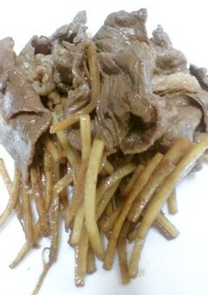 タカラ料理の為の清酒で牛肉と牛蒡の甘辛煮-レシピのメイン写真