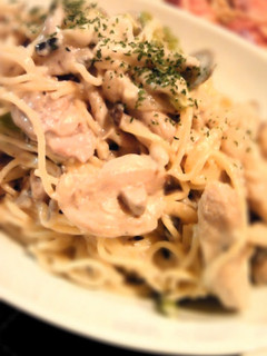 超簡単☆きのことチキンのクリームパスタ-レシピのメイン写真