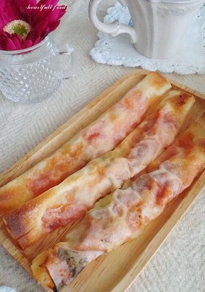 幼児食☆おやつにも☆簡単春巻きピザ-レシピのメイン写真