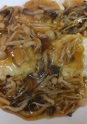 豆腐ハンバーグ旨みだしキノコあん-レシピのメイン写真