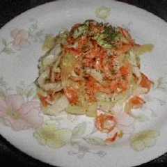 รูปของ 桜海老とキャベツのパスタ見立て
