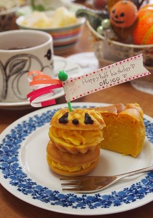 ハロウィン仕様♪かぼちゃの焼きドーナツ♪-レシピのメイン写真