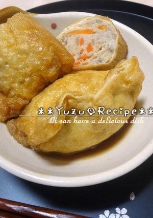 ふわじゅわっ☆鶏ひき肉の油揚げ包み煮＊＊-レシピのメイン写真