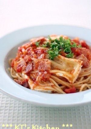 カマンベールとベーコンのトマトパスタ-レシピのメイン写真
