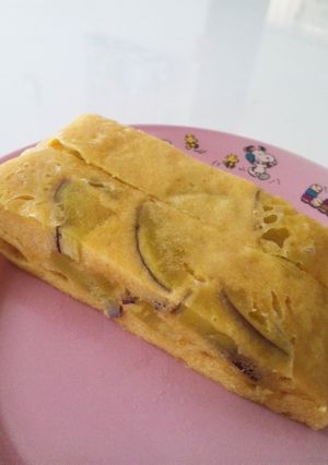 ﾚﾝｼﾞで簡単☆お芋と黄な粉のｹｰｷ☆-レシピのメイン写真