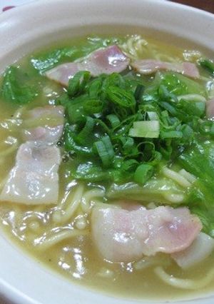 ベーコンレタスのカレーあんかけちゃんぽん-レシピのメイン写真