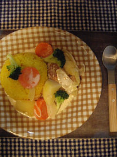 カレーの材料と同じチキンクリーム煮-レシピのメイン写真