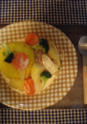 カレーの材料と同じチキンクリーム煮-レシピのメイン写真