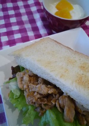 ふるぱん！？☆フルーティ焼き肉サンド☆-レシピのメイン写真