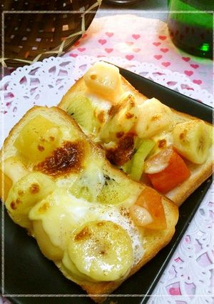 南国フルーツとマシュマロのトースト-レシピのメイン写真