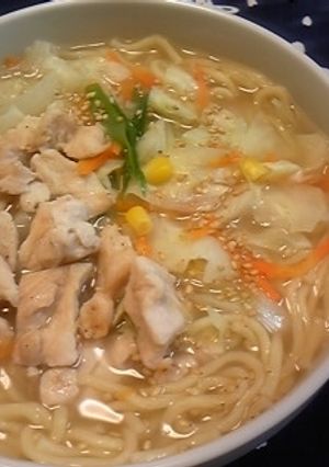 蒸し鶏ちゃんぽん-レシピのメイン写真