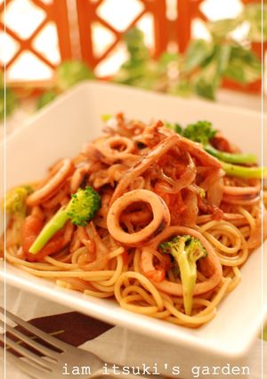 イカとトマトのソースパスタ☆-レシピのメイン写真
