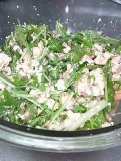 豆腐と水菜のツナサラダ-レシピのメイン写真