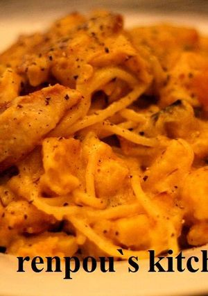 パンチェッタとサツマイモのクリームパスタ-レシピのメイン写真