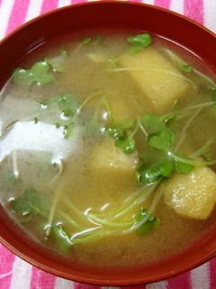 ★★貝割れと油あげ★の★味噌汁★★-レシピのメイン写真