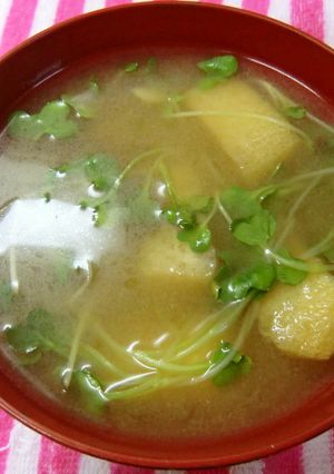 ★★貝割れと油あげ★の★味噌汁★★-レシピのメイン写真