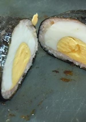 ゆで卵のベーコン海苔巻き-レシピのメイン写真