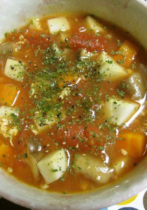 鶏ひき肉で旨味♪里芋入りミネストローネ✿-レシピのメイン写真