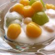 充実野菜団子 in ヨーグルト