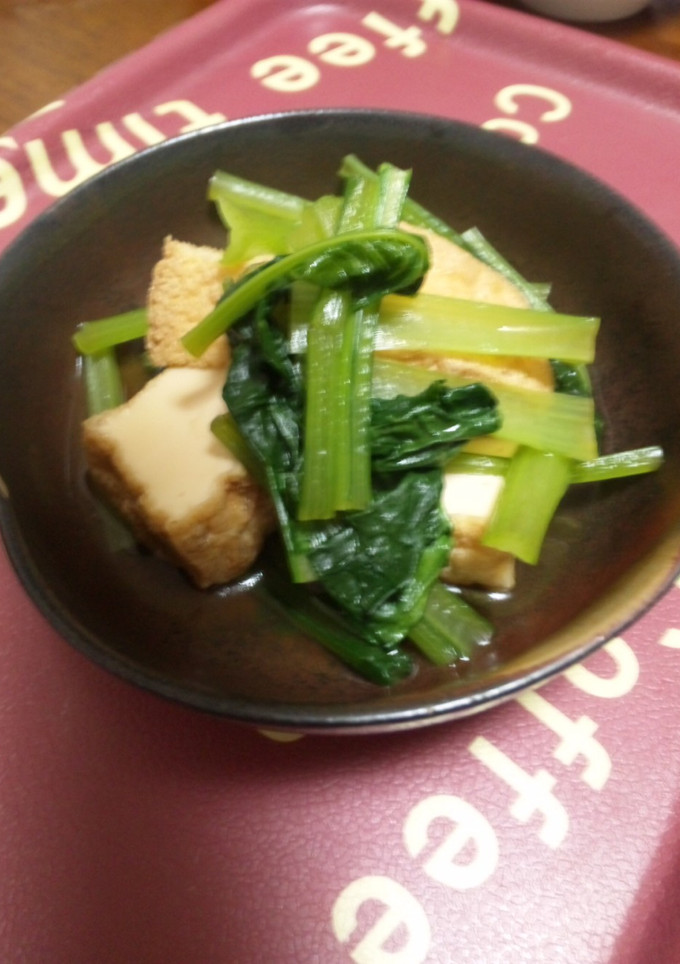 小松菜と絹揚げのさっと煮-レシピのメイン写真