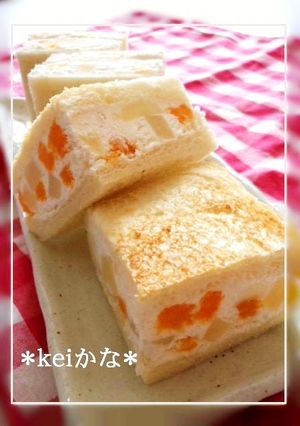 ❤あいすフルーツクリーム♪ホットサンド❤-レシピのメイン写真