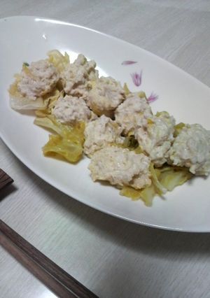 鶏団子のフライパン蒸し-レシピのメイン写真