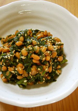これは美味！『春菊の納豆和え』-レシピのメイン写真