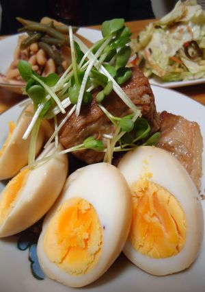 『卵と豚の角煮』-レシピのメイン写真