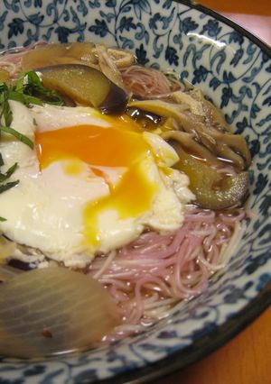 ナスと玉ねぎの温かいそうめん-レシピのメイン写真
