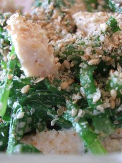 春菊と塩鶏のマヨ醤油和え-レシピのメイン写真