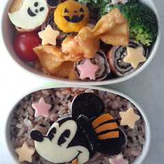 รูปของ キャラ弁☆ハロウィンミッキー