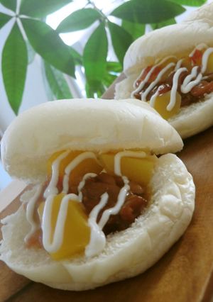やきとり缶とマンゴーの南国風ふるぱん-レシピのメイン写真