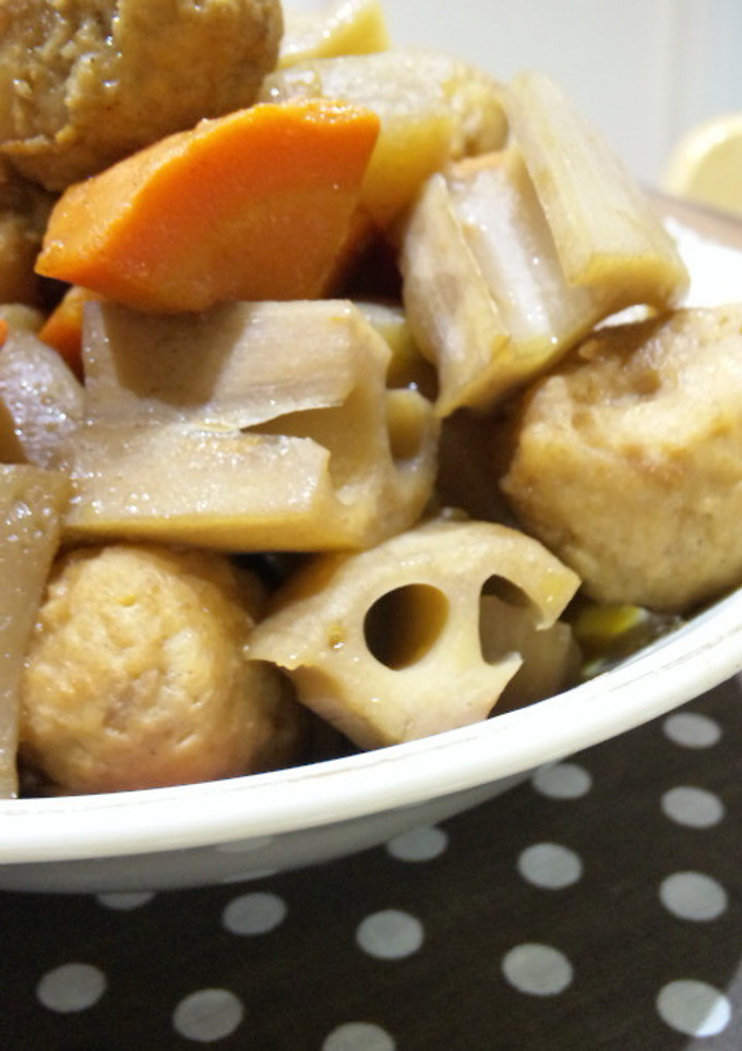 **肉団子と蓮根の煮物**-レシピのメイン写真