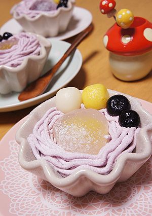 簡単♪白玉だんごの紫いもパフェ♪-レシピのメイン写真
