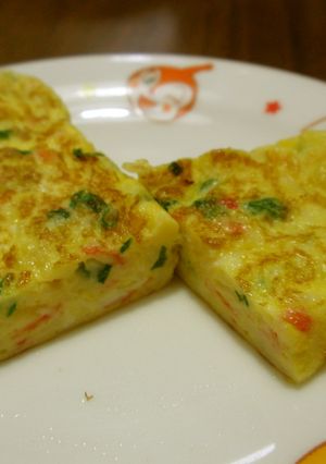 ねぎカニかま卵焼き-レシピのメイン写真