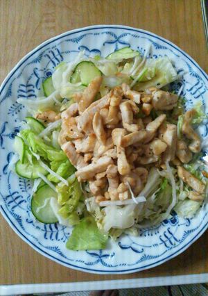 覇王流・鶏肉のあつひやサラダ～塩タレ味～-レシピのメイン写真