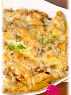 栗と合挽きミンチとペンネのオーブン焼き-レシピのメイン写真