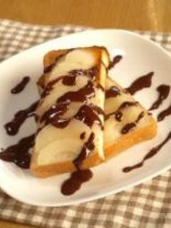 とろ~りチョコがけ♡洋ナシトースト-レシピのメイン写真