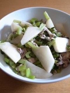 カブと豚バラのポン酢炒め-レシピのメイン写真