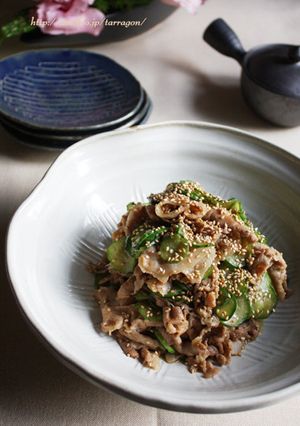母の味、盛りだく胡瓜の生姜焼き！-レシピのメイン写真