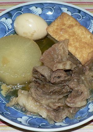 圧力鍋で、牛すじ肉のおでん風煮込み-レシピのメイン写真