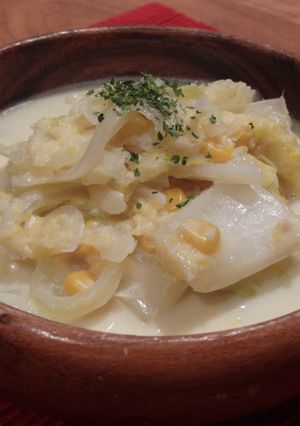 寒い季節に～白菜のコーンスープ-レシピのメイン写真