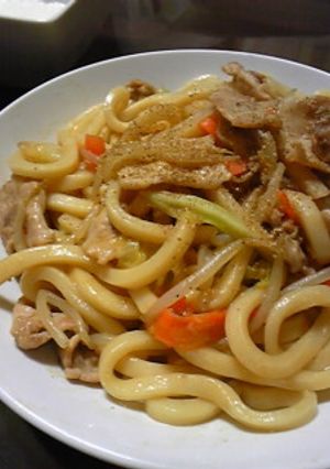 夜食◎昆布だし 焼きうどん-レシピのメイン写真