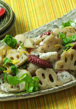 黒ごま合わせごまで根菜とたこのごまよごし-レシピのメイン写真