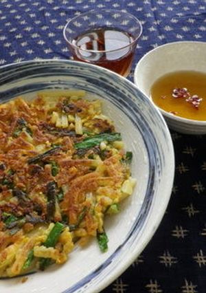 もっちもちの和風うどんチヂミ-レシピのメイン写真