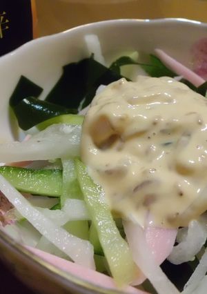 塩辛と味噌マヨドレ♬大根サラダ-レシピのメイン写真