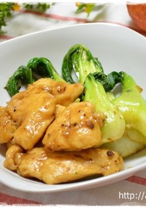 ふんわり胸肉と青梗菜の豆鼓醤炒め☆-レシピのメイン写真